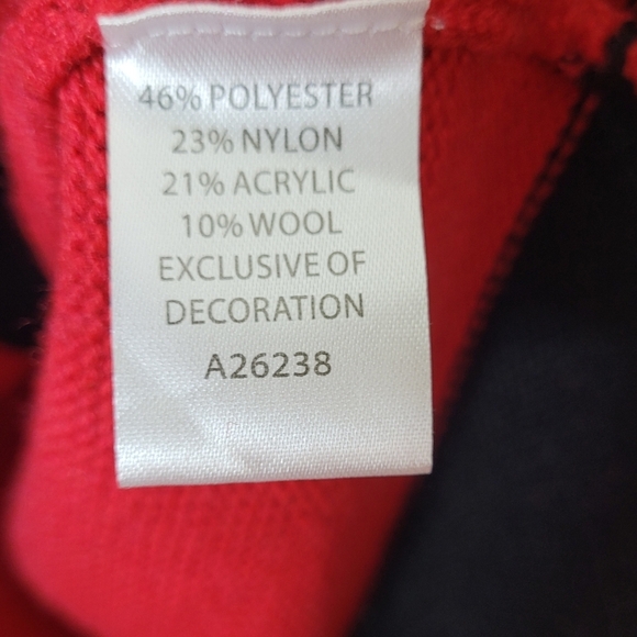 The Tog Shop Red Holiday Cardigan Sweater Embroidered Wreaths Full Zip Size L - Picture 8 of 9